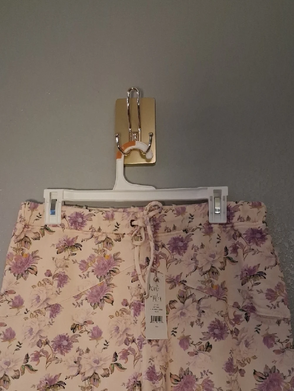 LoveShackFancy Cream and Lavender Floral Long-Sleeve Lounge Set